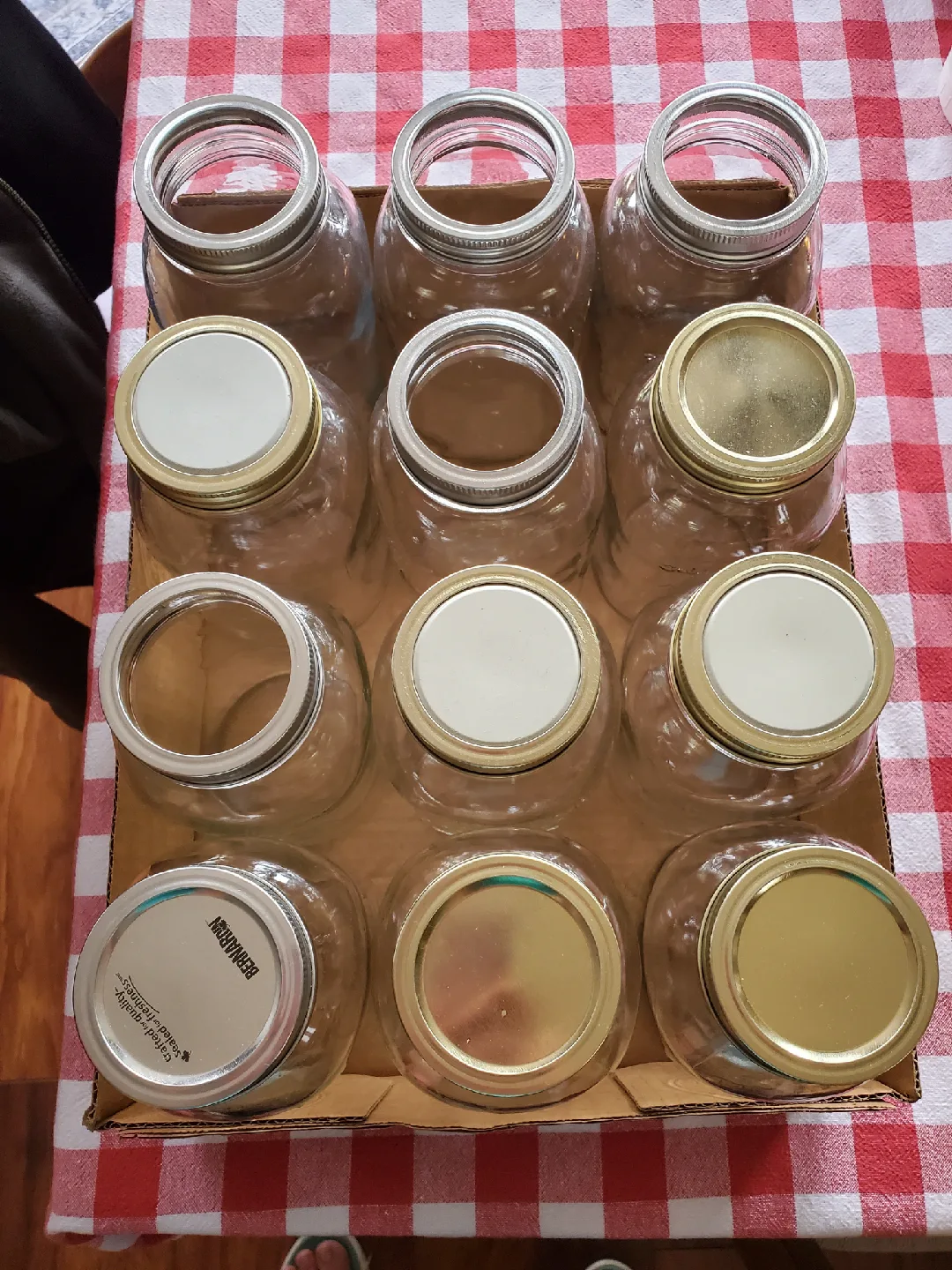 Golden Harvest Mason Jars - 12 x 1L