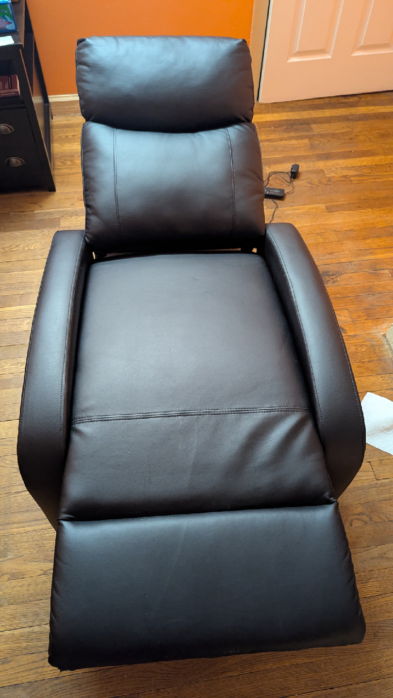 Black Leather Recliner Chair
