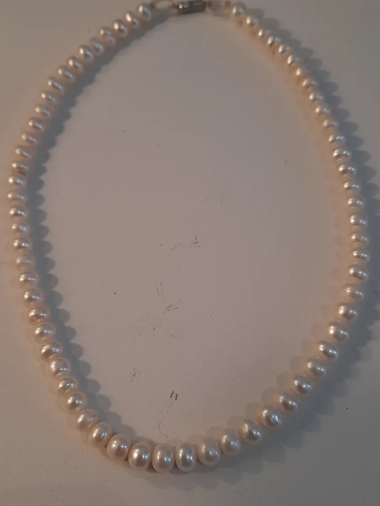 Pearl Necklace fresh water pearls- 40cm image indicator(3)