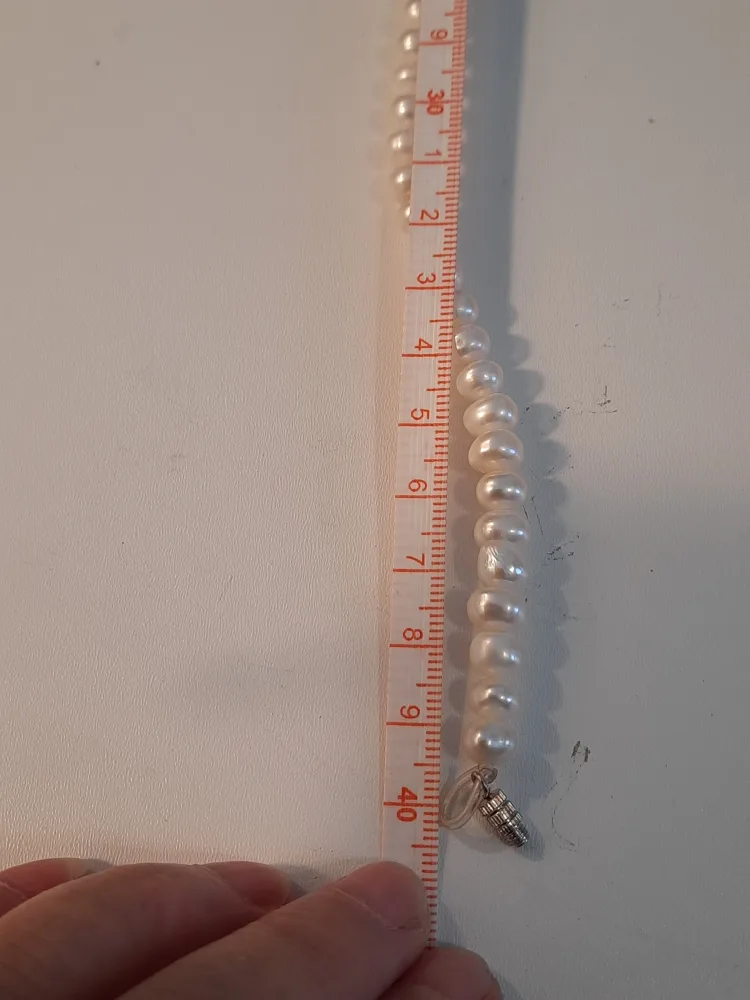 Pearl Necklace fresh water pearls- 40cm image indicator(4)
