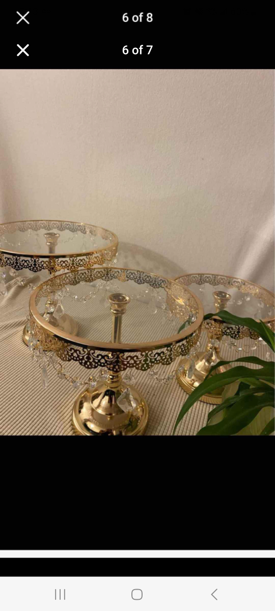Gold Cake Stand for sale