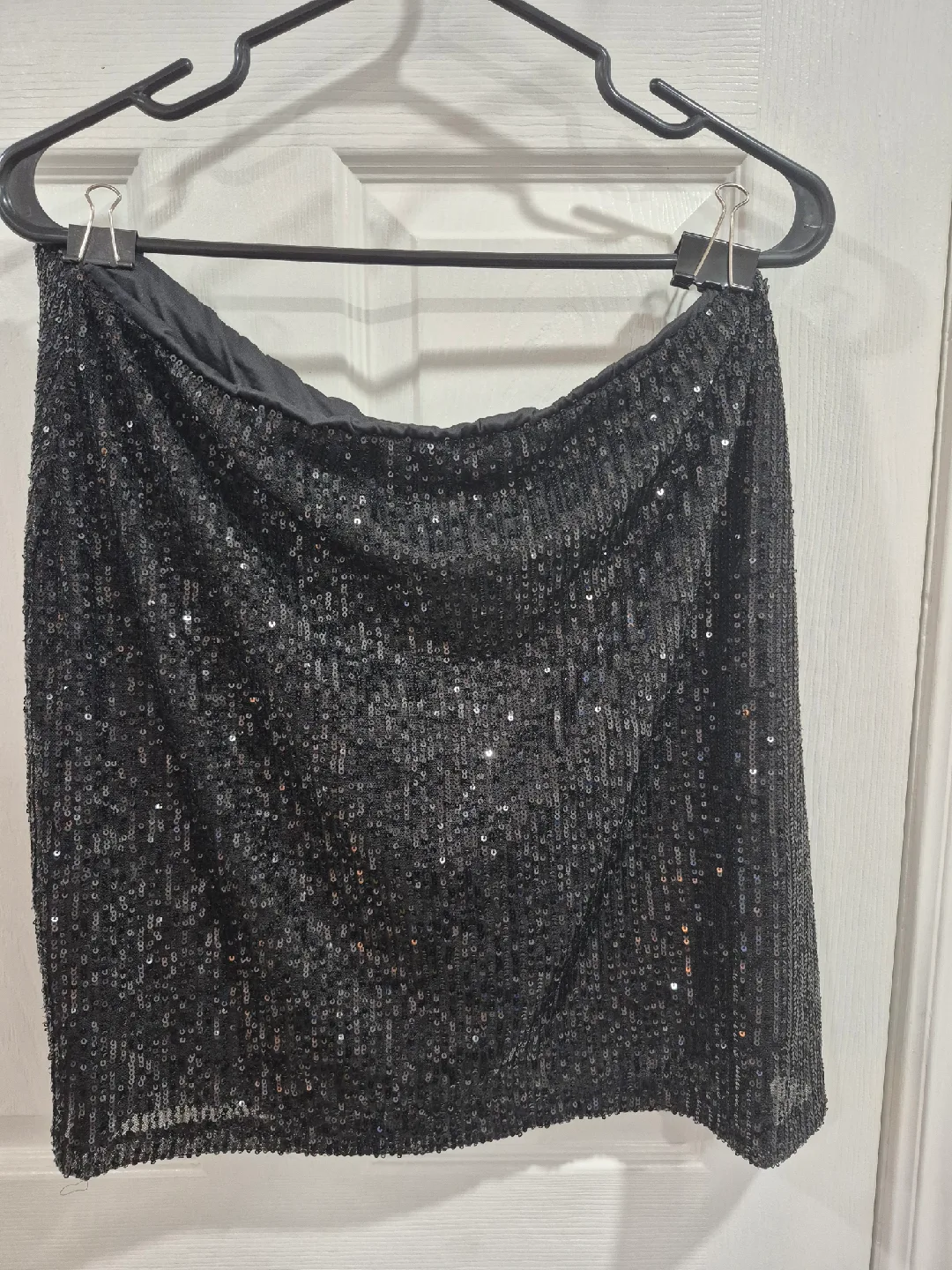 Sequin Mini Skirt - Black Size XL image indicator(2)