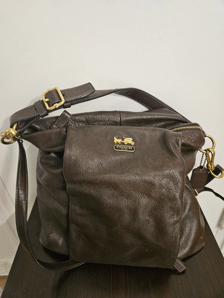 Coach Brown Leather Shoulder Bag thumbnail