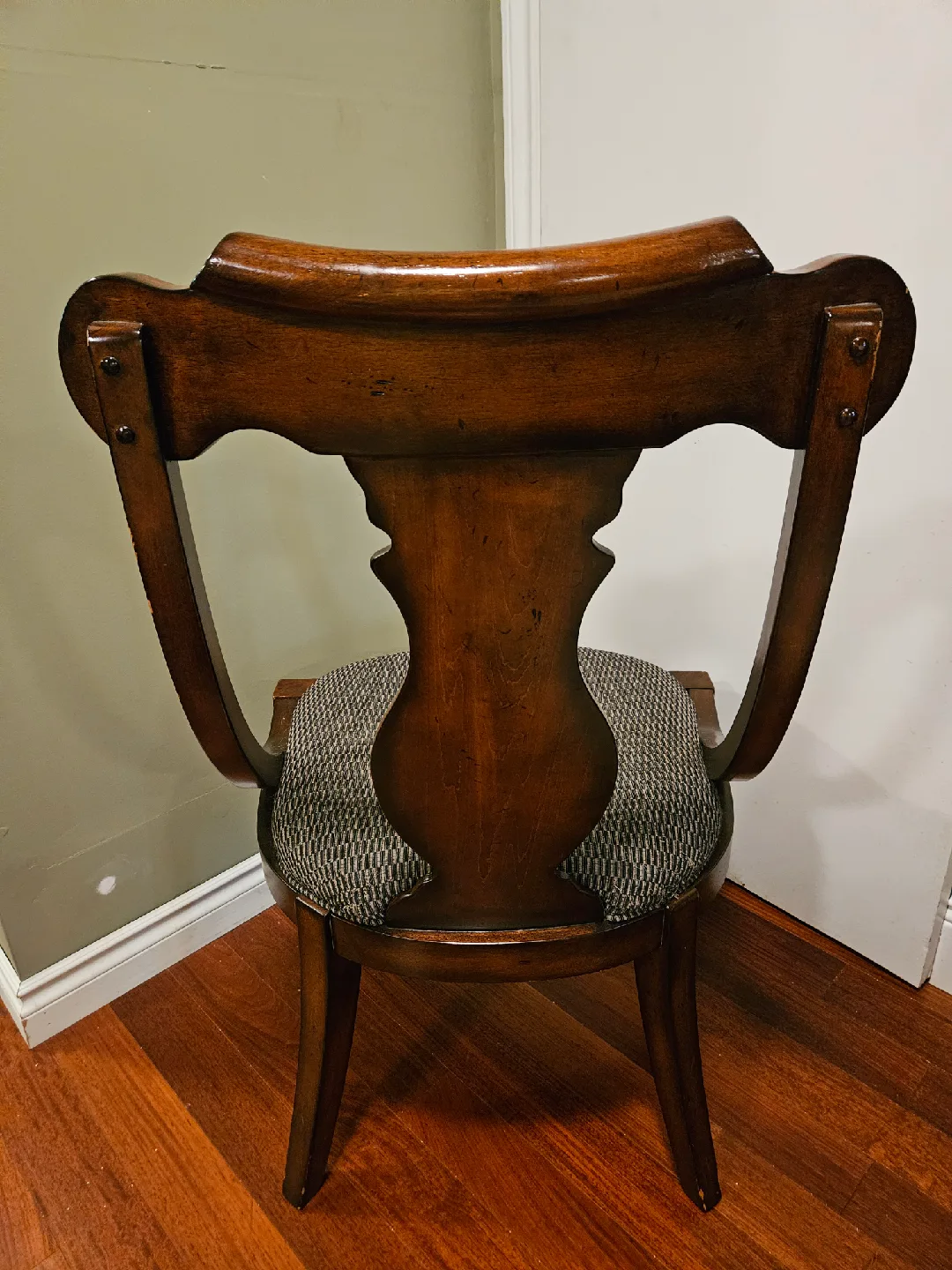 Solid Wood Dining Chair with Upholstered Seat x4 image indicator(3)