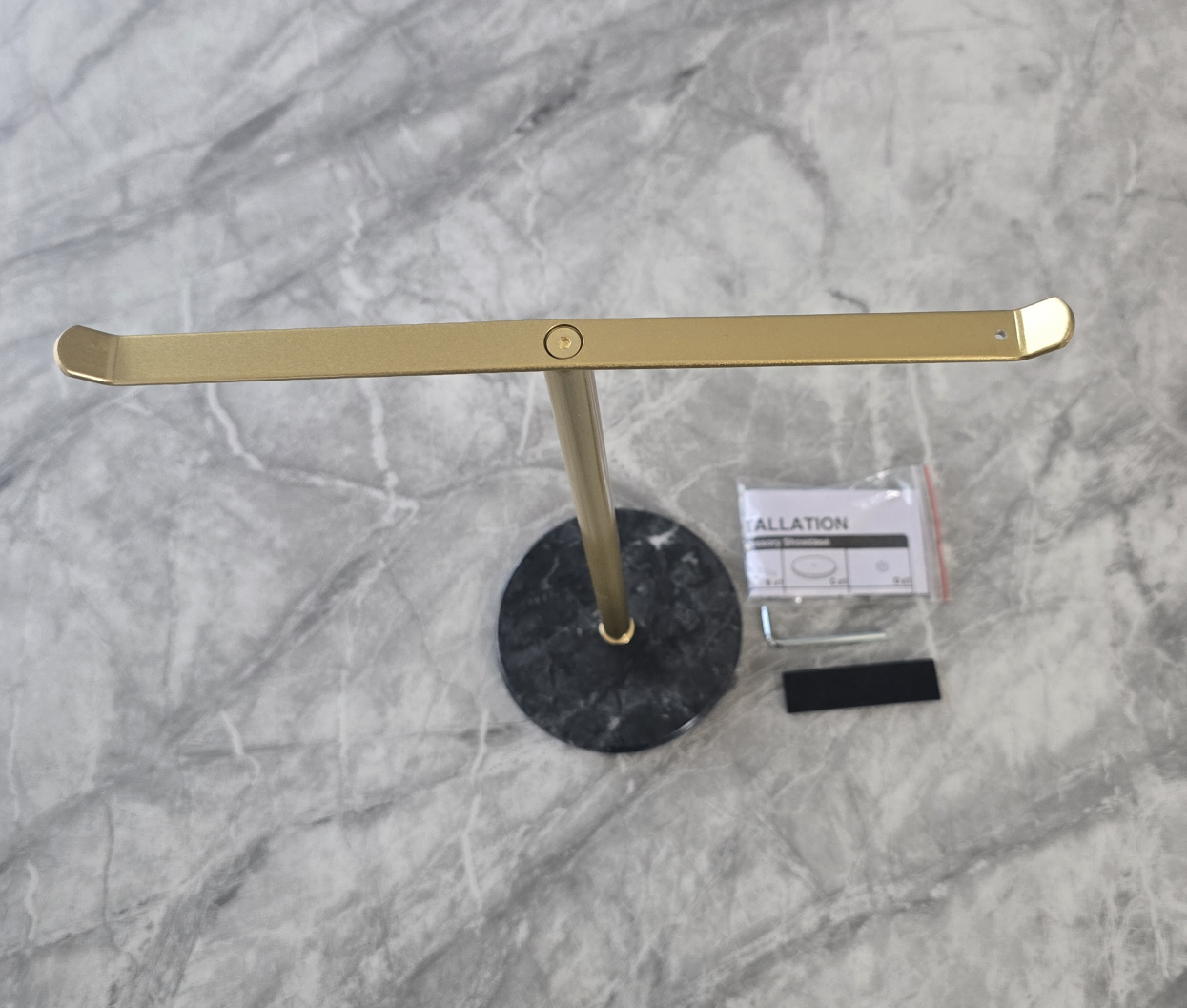 Gold Tone Towel Stand - 12" Height - photo 2