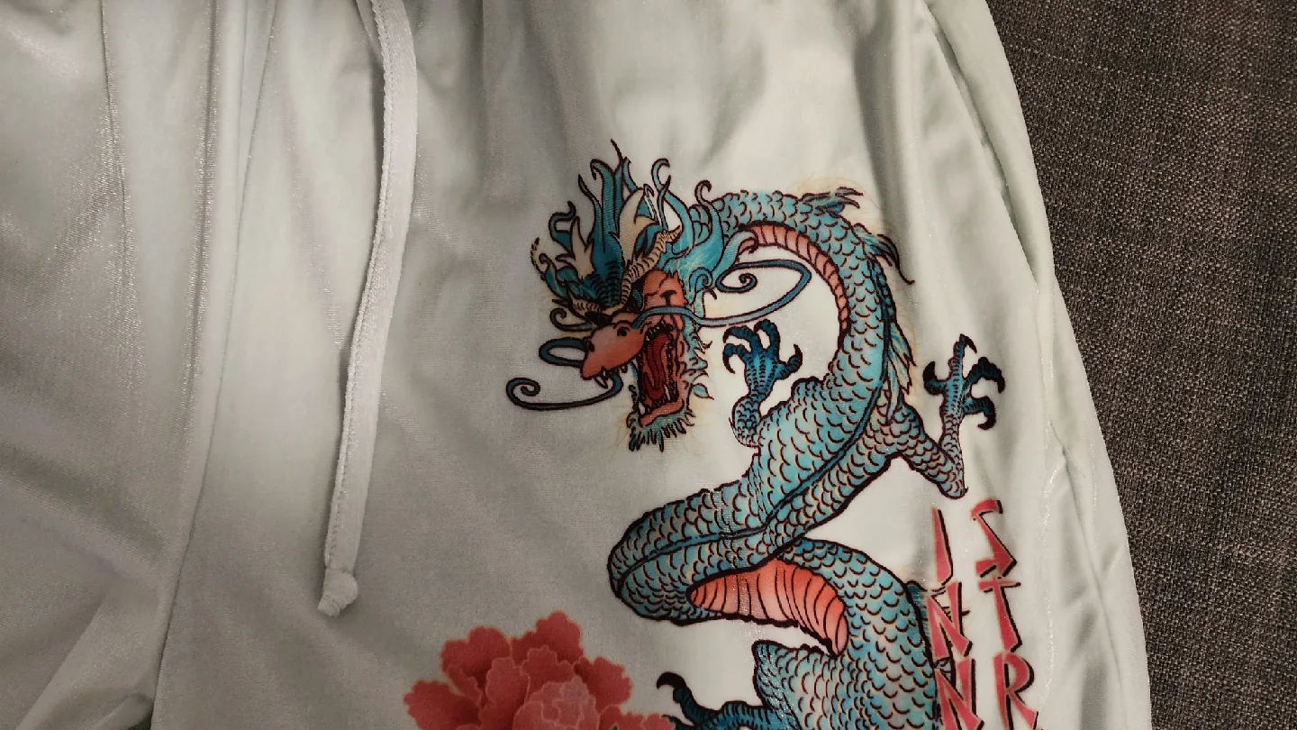 Bershka Dragon & Tiger Shorts - Size L image indicator(4)