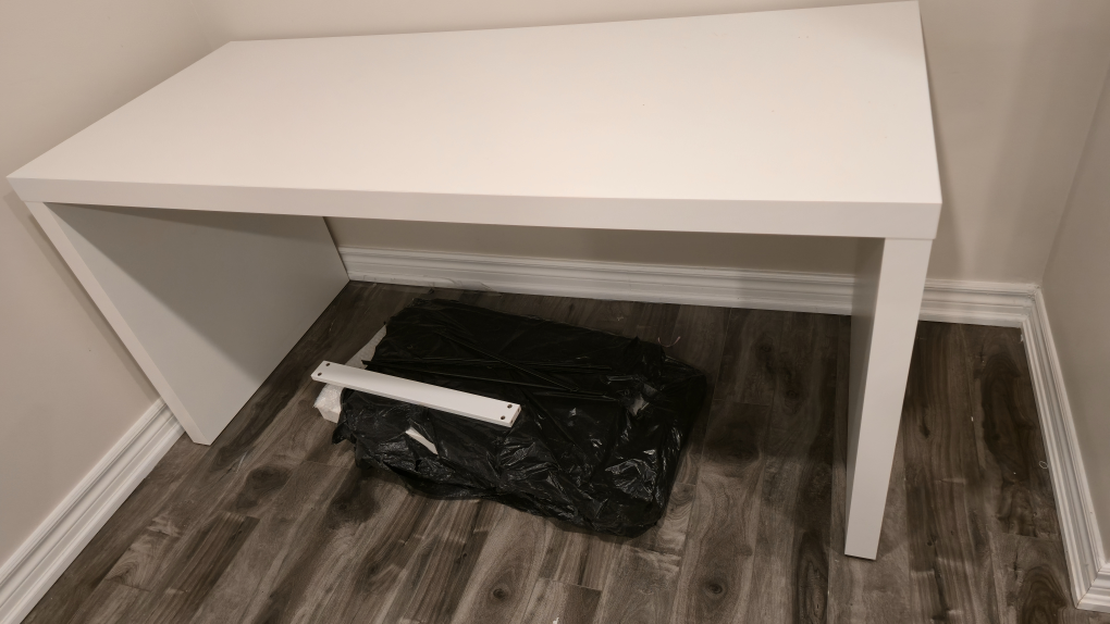 IKEA MALM Desk with Pull-Out Panel - White