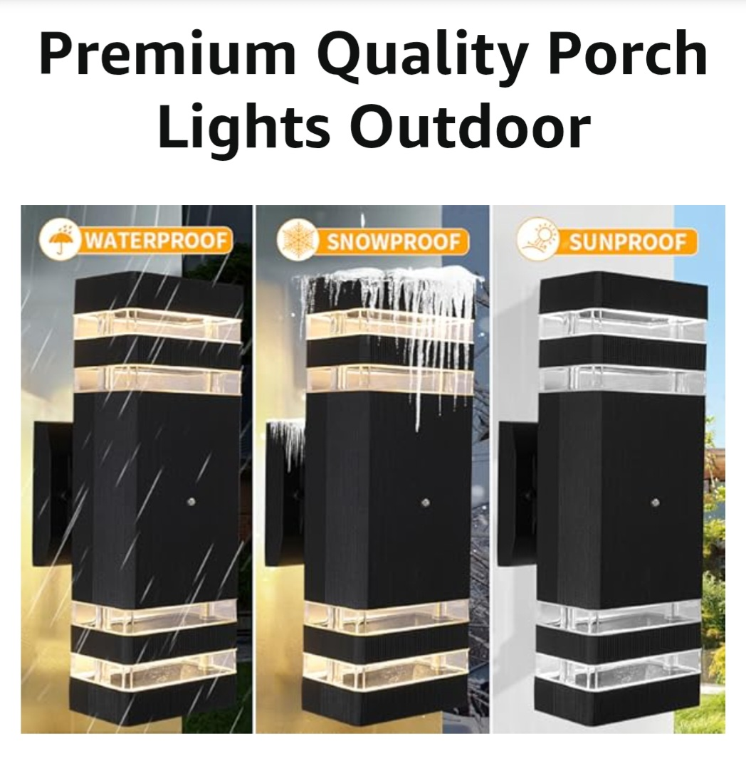 Outdoor Wall Light Fixture - Dusk to Dawn Sensor