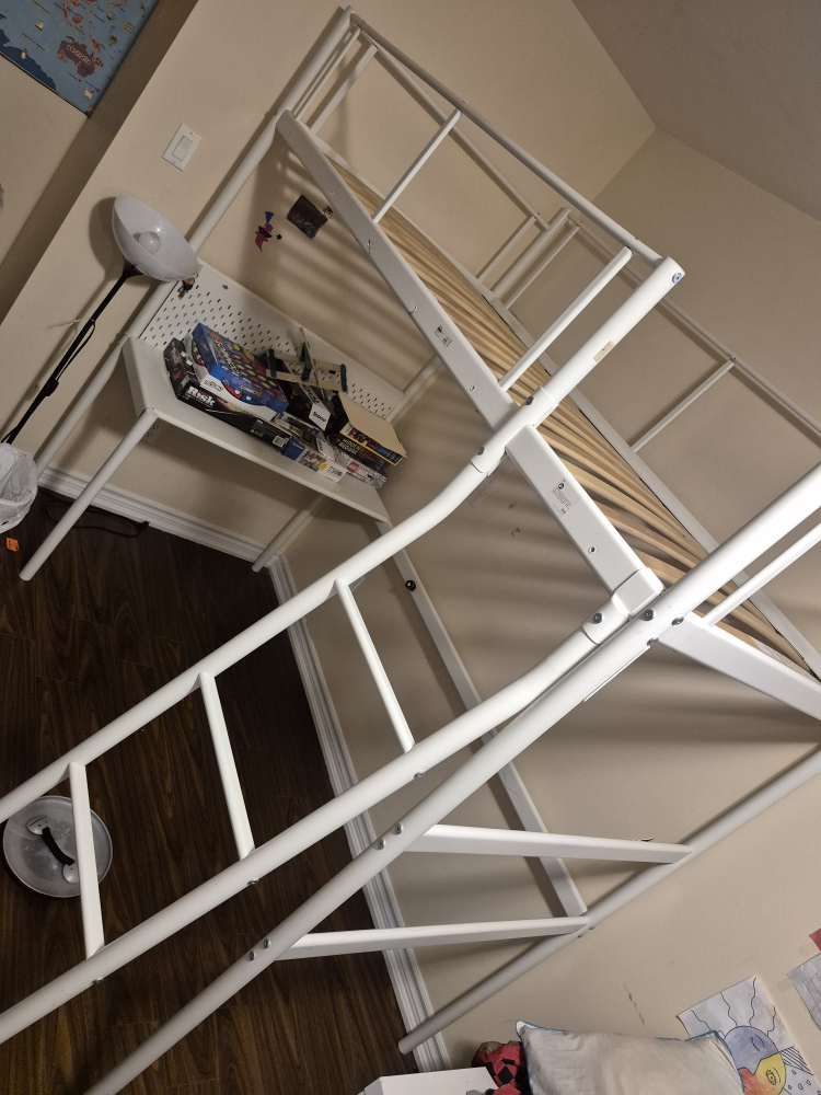 IKEA VITVAL Loft Bed Frame with Desk - photo 2