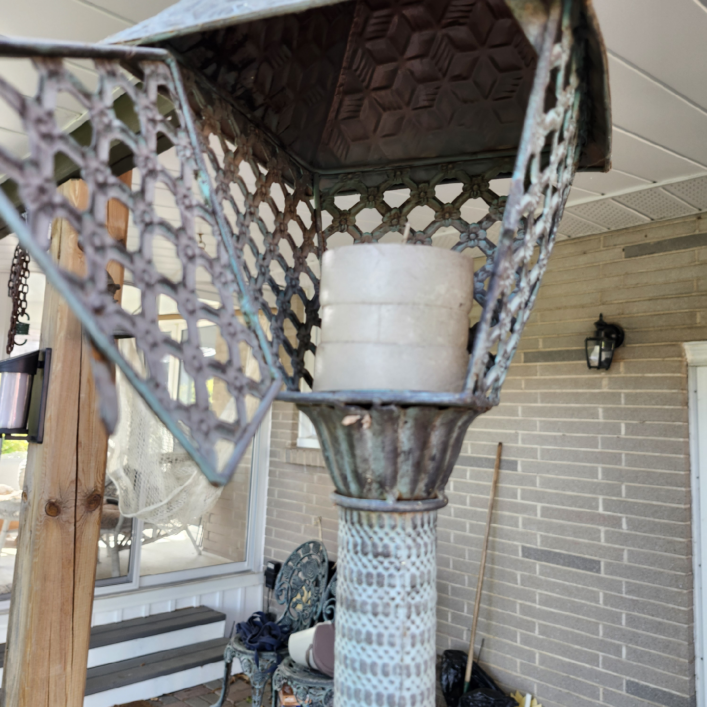Vintage Metal Outdoor Lanterns - Pair - photo 3