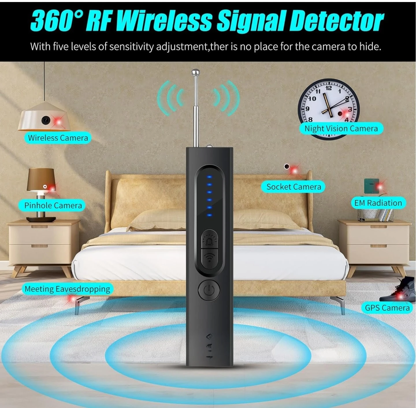 Spy Camera Detector, GPS Tracker Detector, Upgraded - photo 5