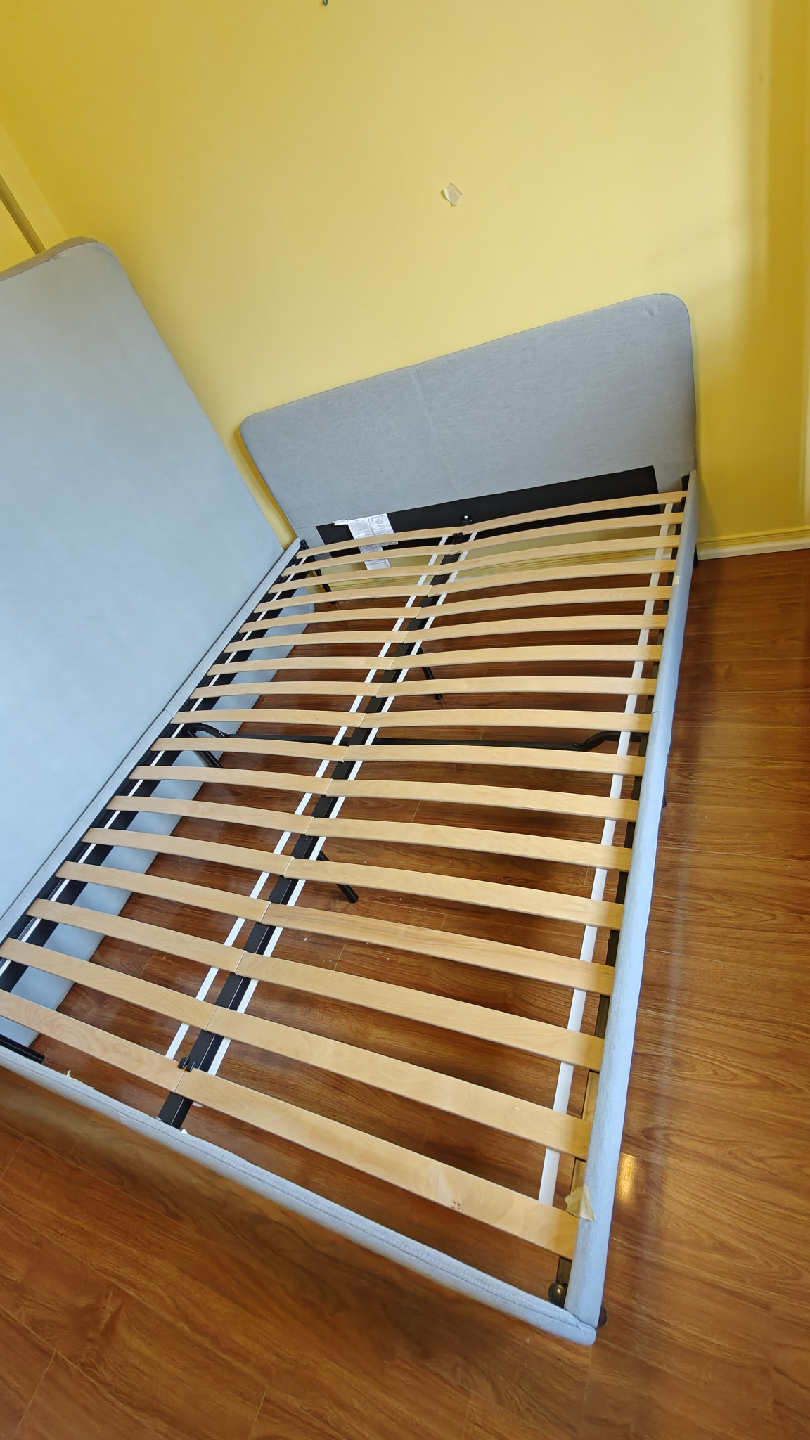 Ikea Upholstered Bed Frame - Light Grey