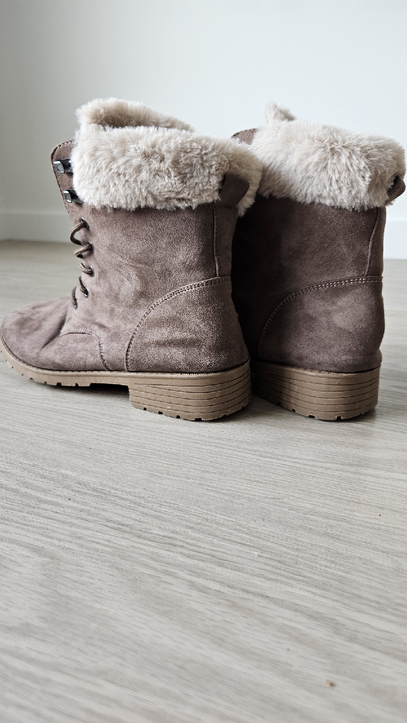 Brown Faux Suede Winter Boots - photo 2