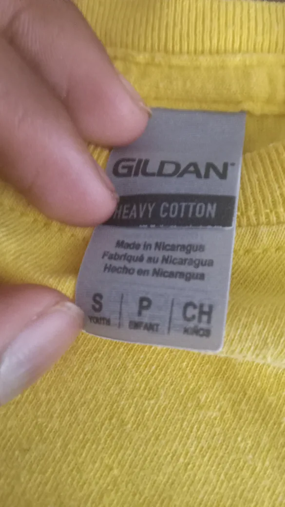 Gildan Yellow Youth Size S T-Shirt image indicator(2)