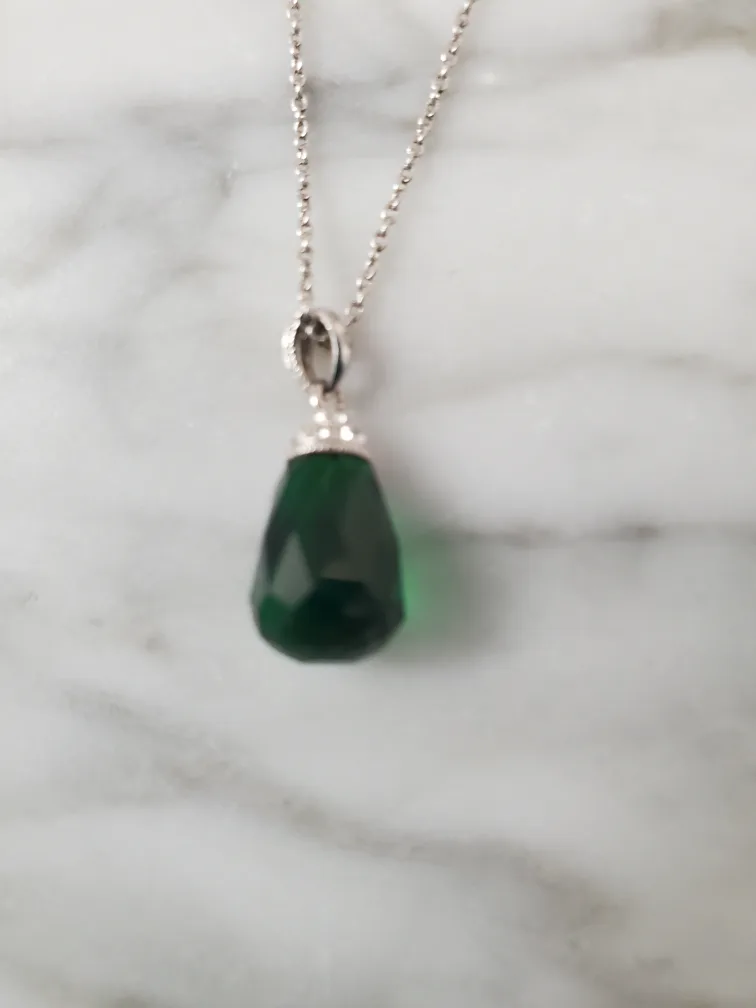 Emerald Green CRYSTAL Necklace thumbnail