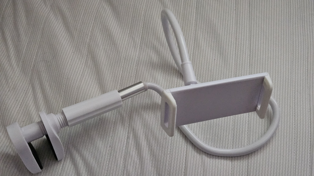 White Flexible Gooseneck Phone/Tablet Holder