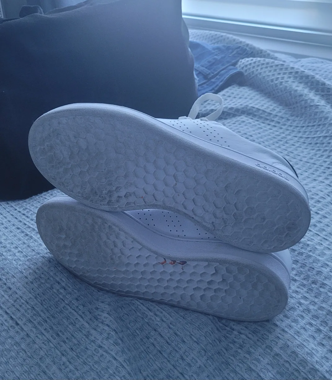 Adidas Grand Court White Shoes - Woman's Size 8.5 image indicator(9)