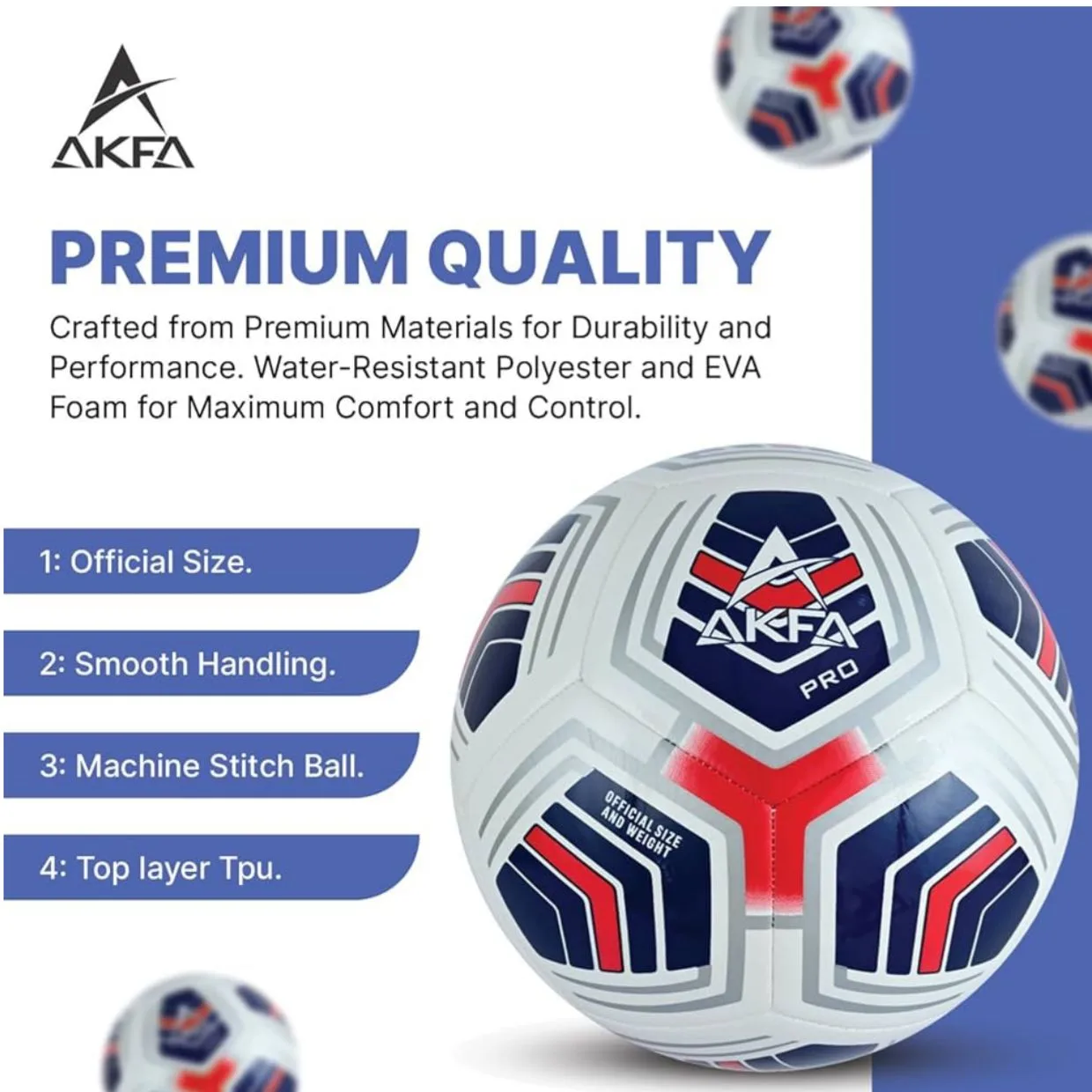 AKFA Soccer Ball - Official Size & Weight image indicator(4)