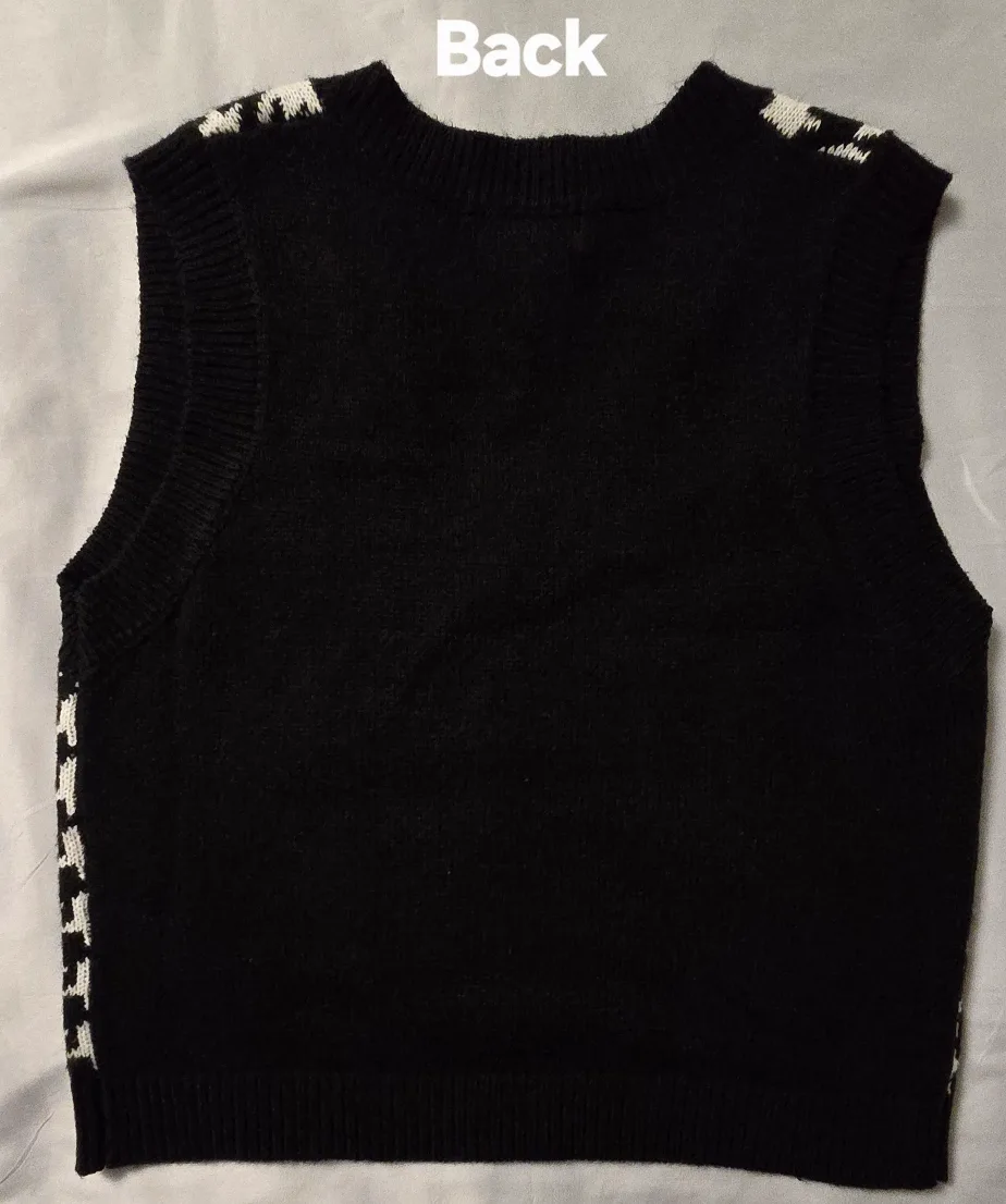 Womens Houndstooth Sweater Vest! - Size L image indicator(4)