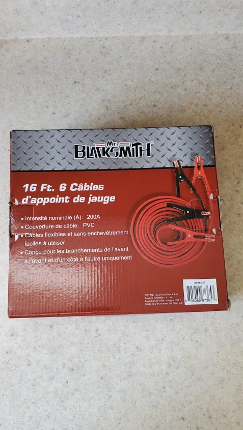 Mr. Blacksmith 16 Ft. 6 Gauge Booster Cables - New image indicator(2)