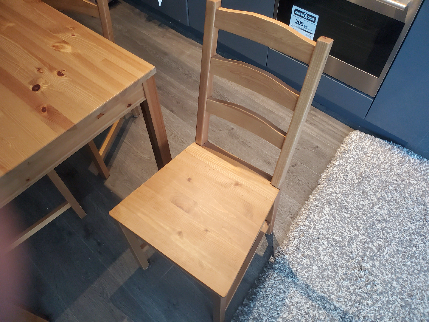 IKEA Solid Pine Dining Table with 4 Chairs - photo 3