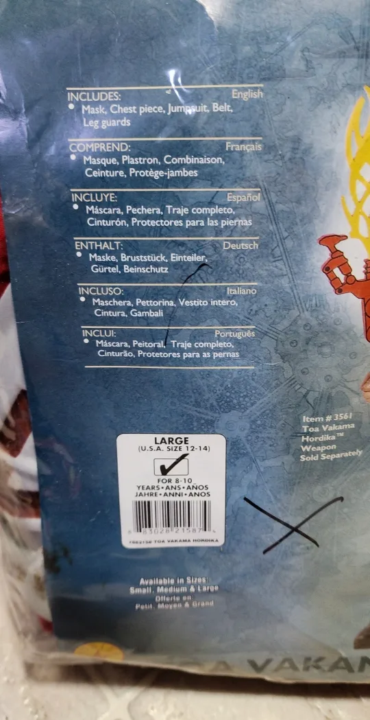 Brand New TOA VAKAMA HORDIKA Costume Size 8-10. image indicator(2)