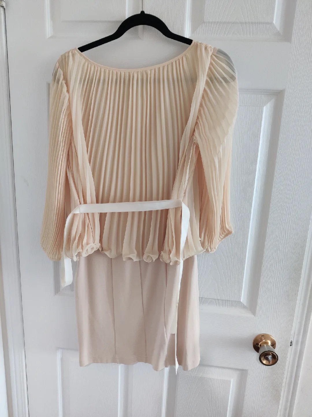Cream Dress with Pleated Top image indicator(2)