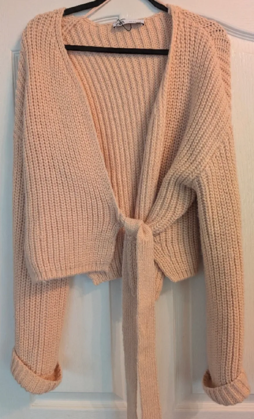 Zara Pink Wrap Cardigan thumbnail