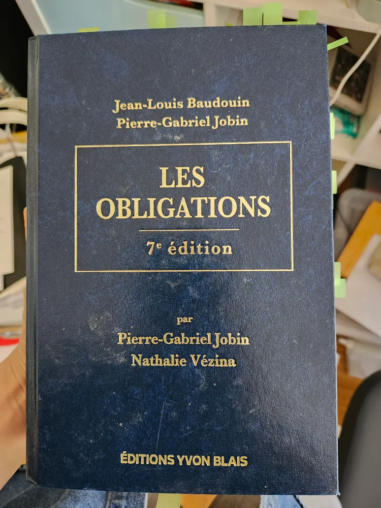 Les Obligations, 7e édition by Baudouin & Jobin thumbnail