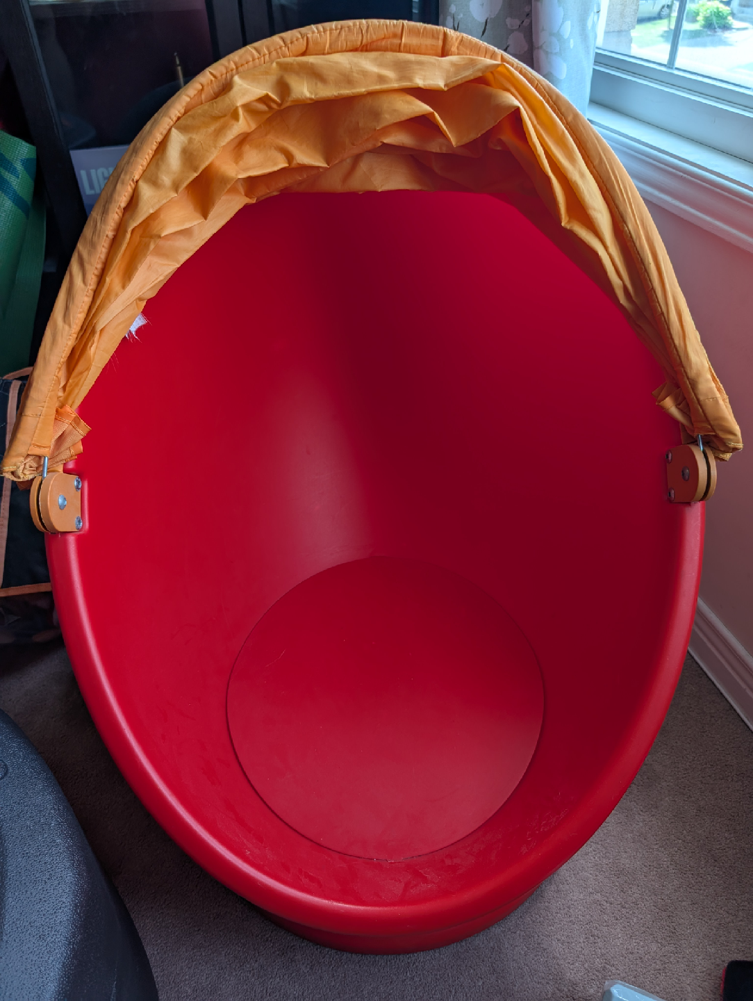 Ikea Red Pod Swing Seat with Orange Canopy 🥕 - photo 2