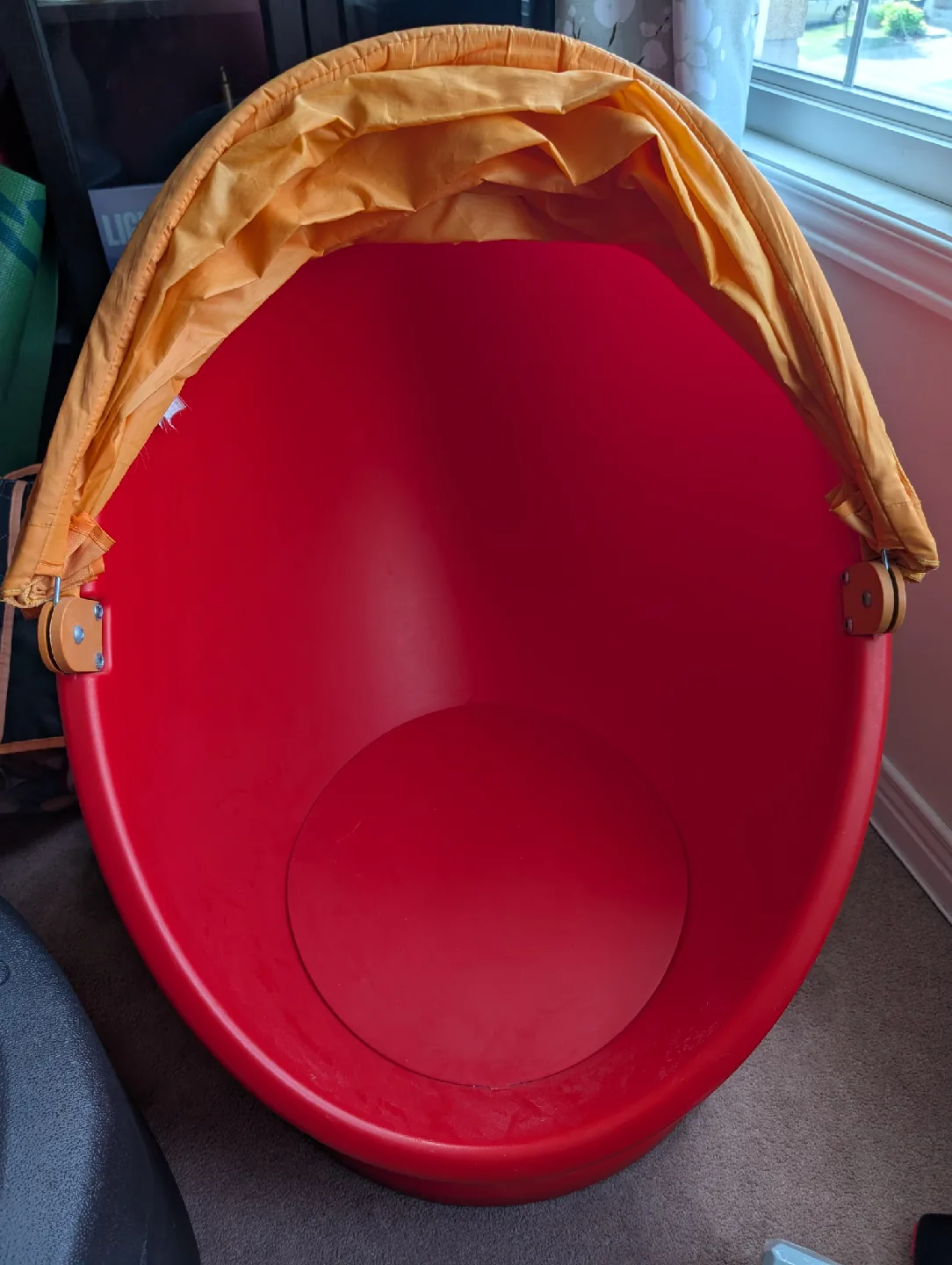 Ikea Red Pod Swing Seat with Orange Canopy 🥕 image indicator(2)