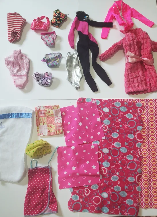 Barbie Doll Swim Clothes & Blankets Set thumbnail