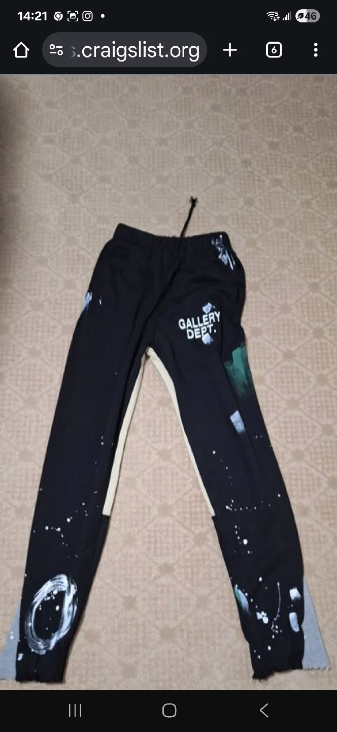 Gallery Dept. Paint Splatter Sweatpants - Black image indicator(2)