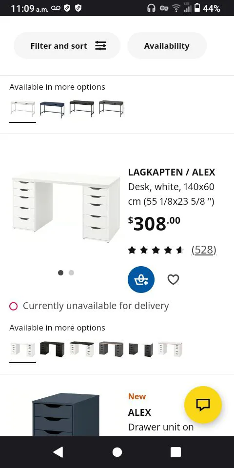 IKEA Alex Drawer Unit, White, 36x70 cm image indicator(2)