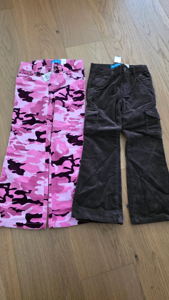 The Children's Place Size 5 Pants - Pink Camo & Brown Corduroy thumbnail