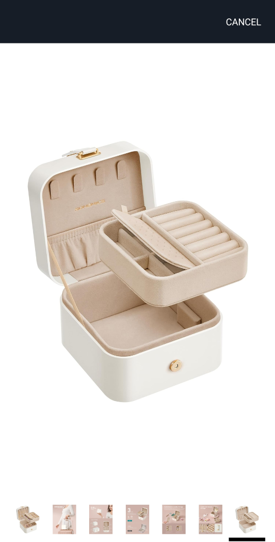 SONGMICS Small Jewelry Box - White - photo 5