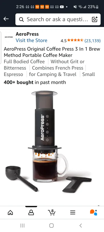 AeroPress Original Coffee Press - Brew Like a Pro! image indicator(2)