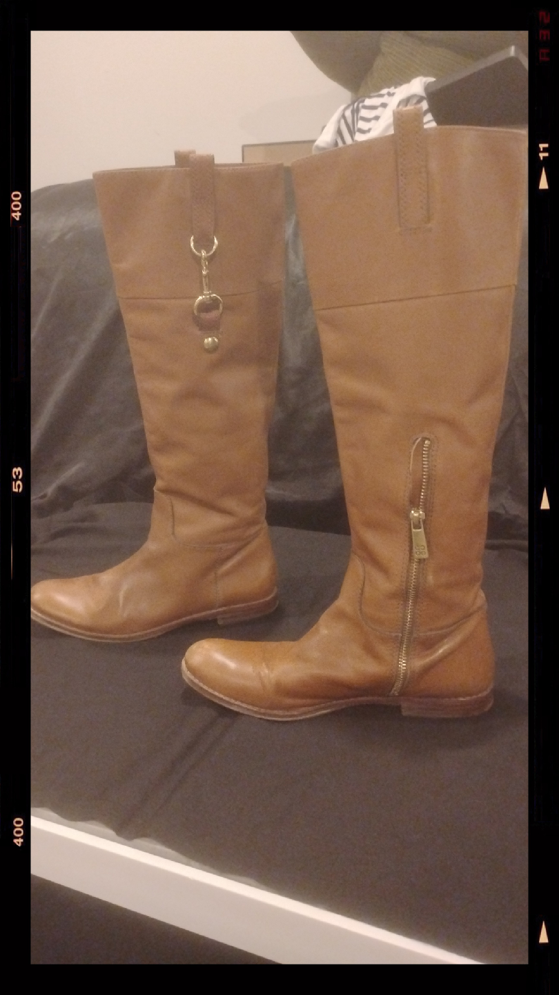 Coach Tan Leather Riding Boots - photo 2