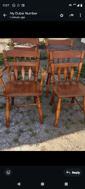 Set of 4 Wooden Chairs thumbnail