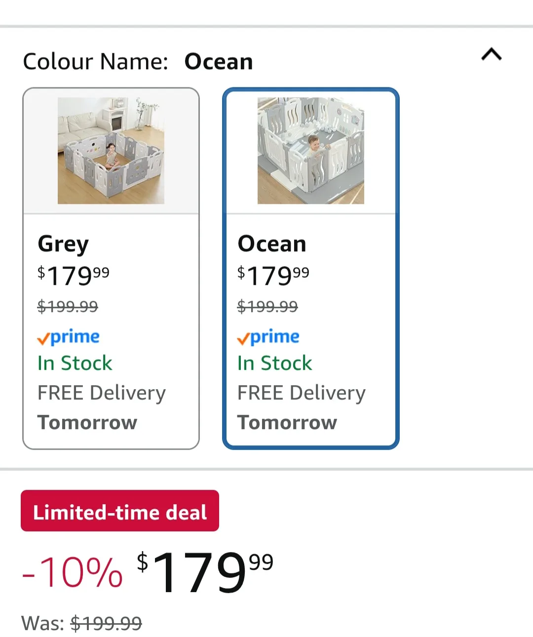 Gupamiga Baby Playpen - Grey & White image indicator(7)