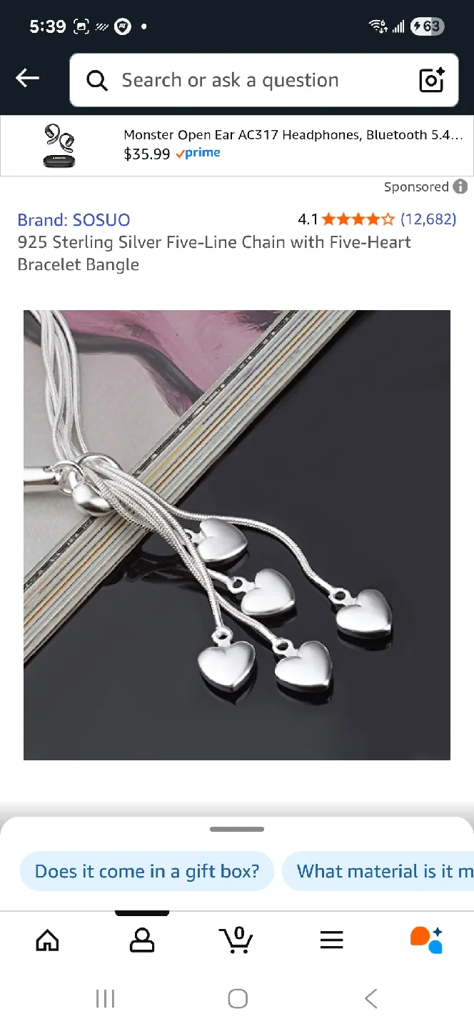 ladies  sterling silver  bracelet image indicator(2)