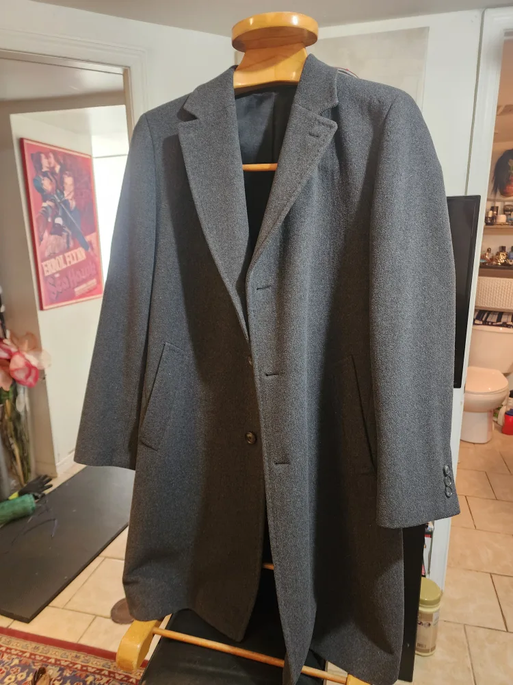 Hugo Boss Full Length Cashmere-Wool Overcoat thumbnail