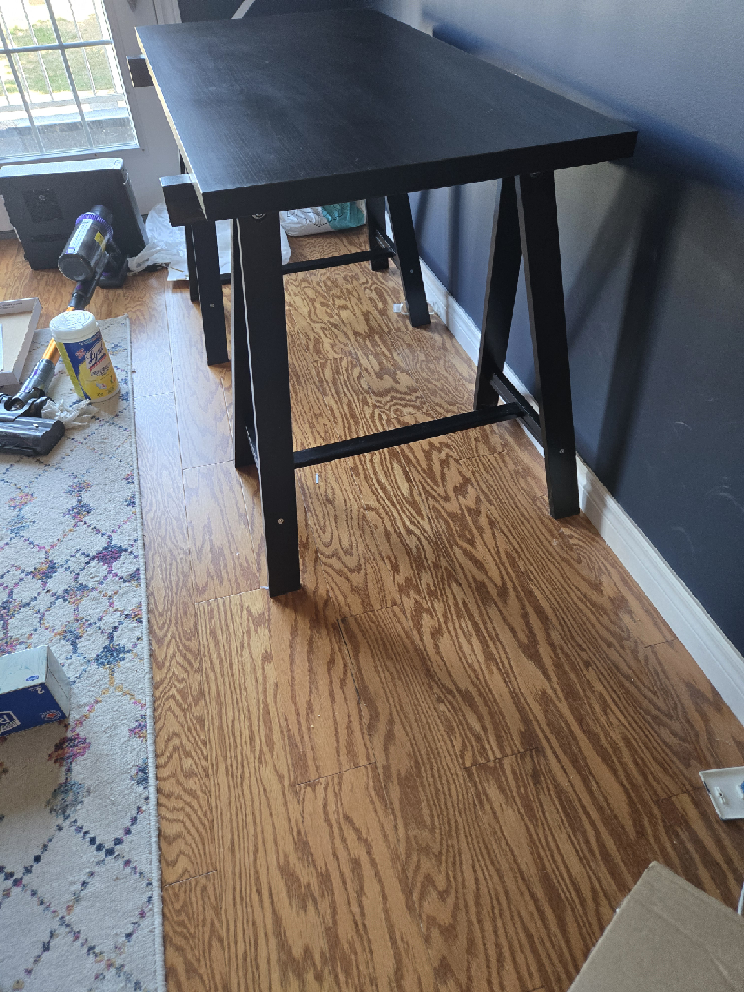 Black trestle desk - photo 2
