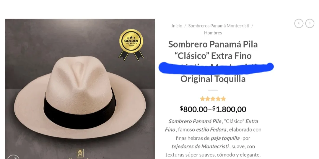 Handmade Panama Hats ,original image indicator(9)
