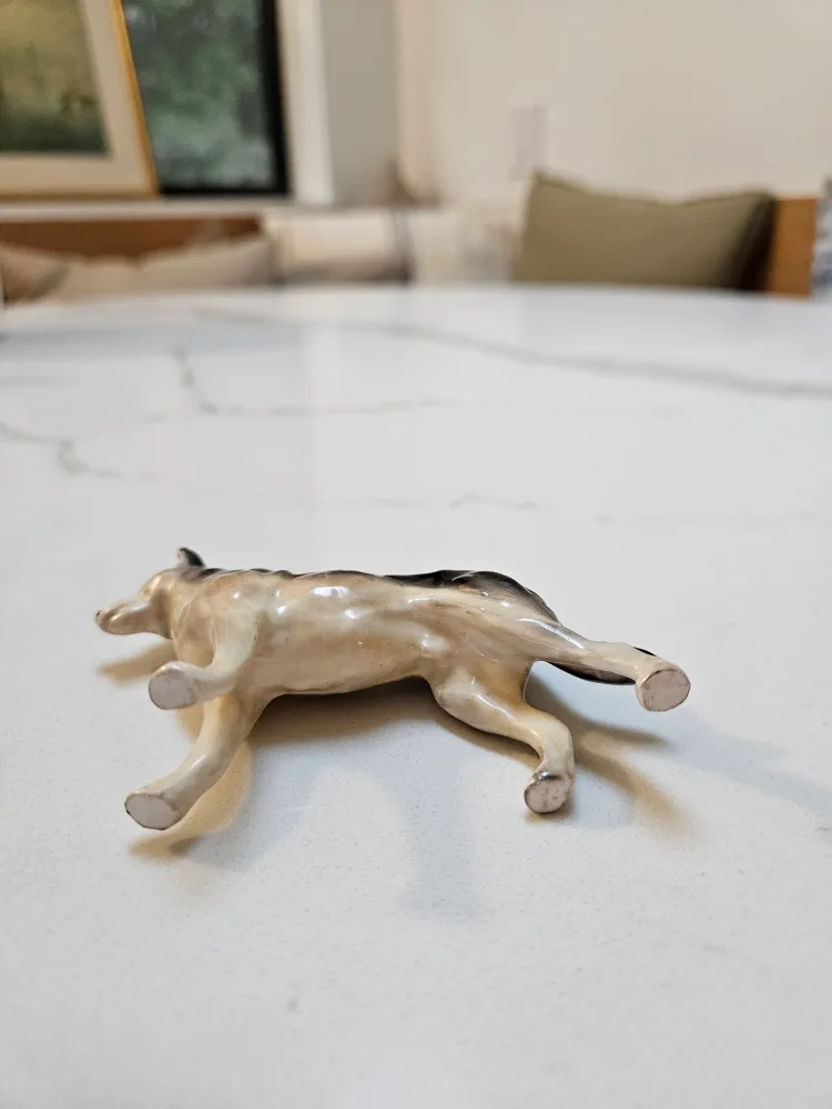 Vintage Ceramic German Shepard Dog Figurine Cottagecore image indicator(4)