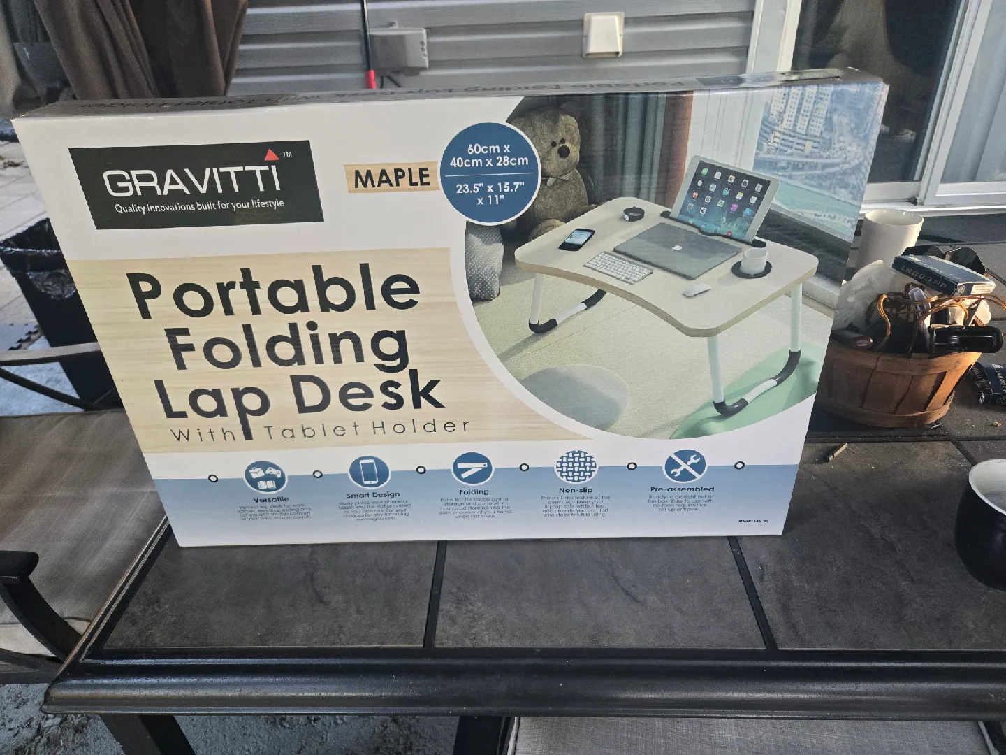 Gravitti Portable Folding Lap Desk - Maple thumbnail