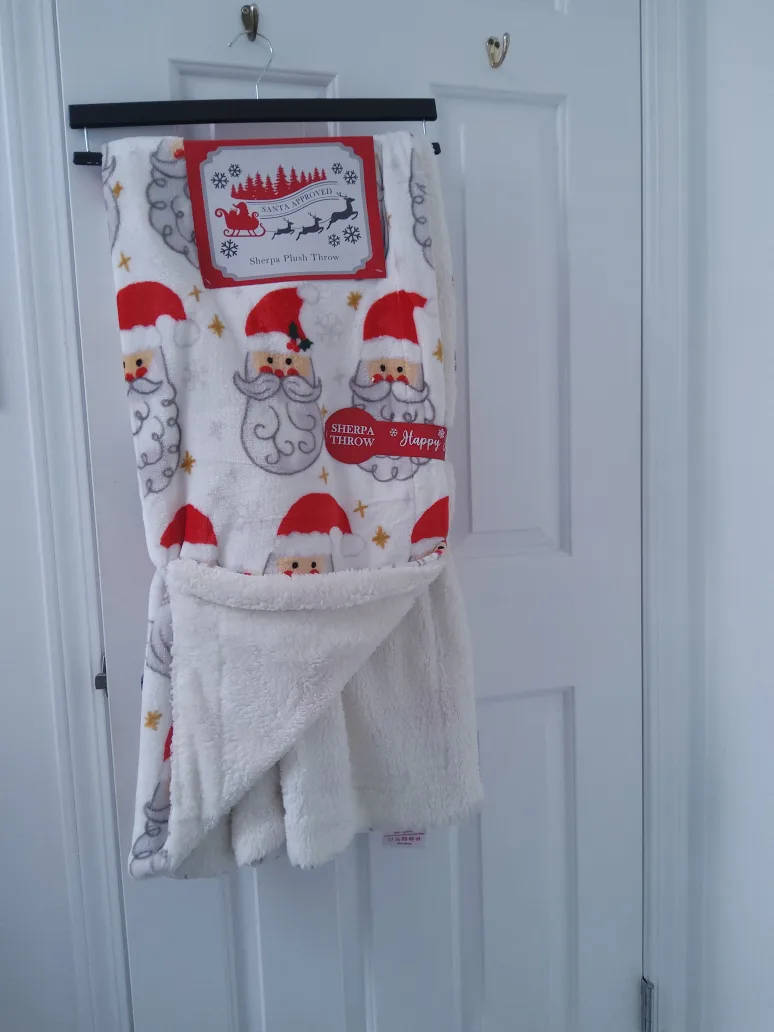 Santa Approved Sherpa Plush Throw - New image indicator(2)