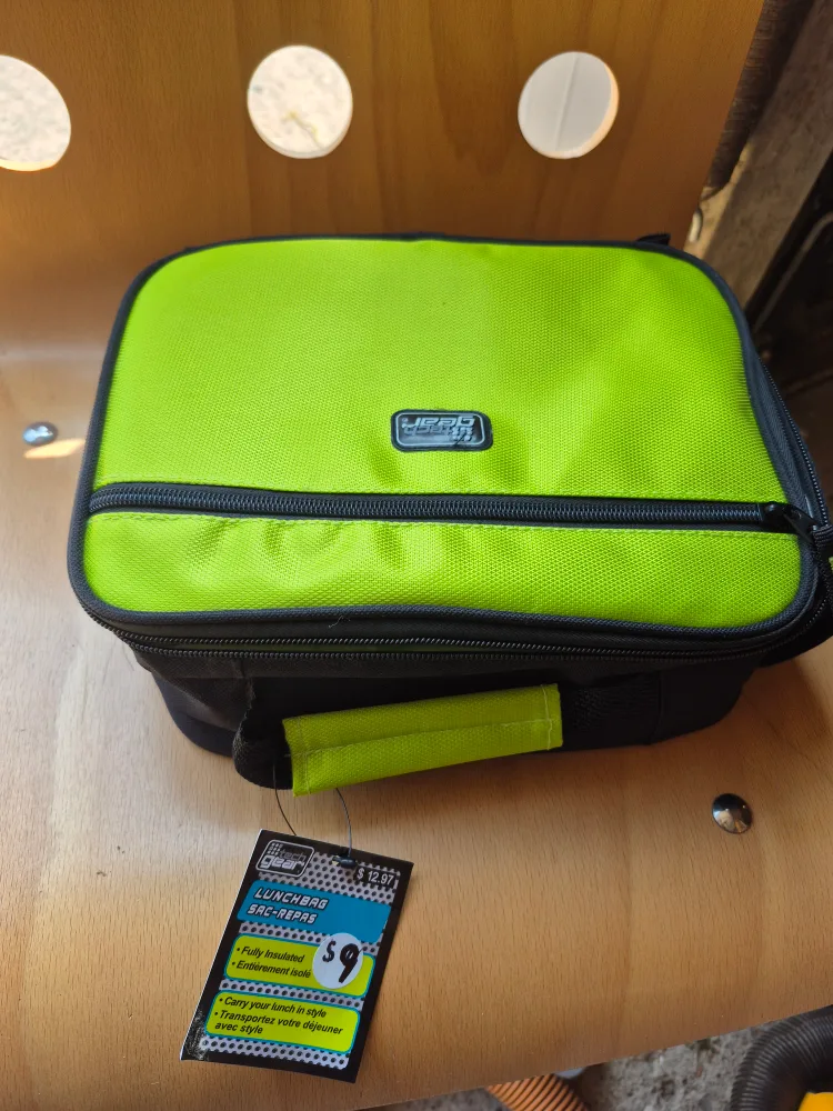 Tech Gear Insulated Lunch Bag - Green & Black thumbnail