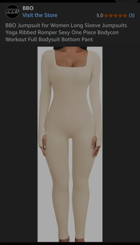 Women's Ribbed Jumpsuit (colour: apricot) -  sz M thumbnail