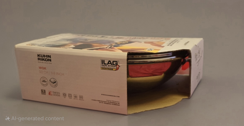 WOK.NEW.   Kuhn Rikon 30cm/11.8 inch with Lid - Ilag Non-Stick - photo 5